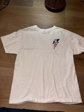 XXXXLAND Stay Rowdy USA American Flag Bolt Graphic T-Shirt